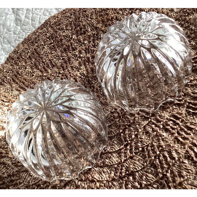 Boho Chic Vintage Cut Crystal Egg - 2 Piece Set For Sale - Image 3 of 5