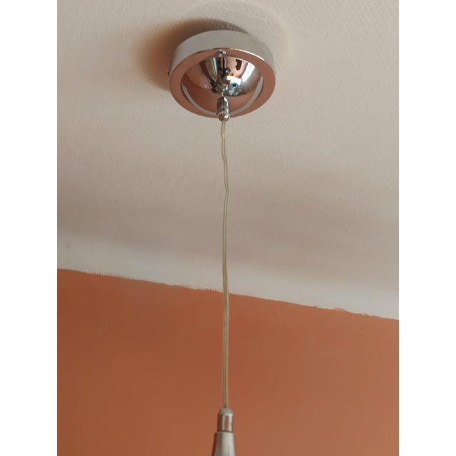Space Age Chrome-Plated Metal Pendant Lights, 1970s, Set of 2 For Sale - Image 10 of 11
