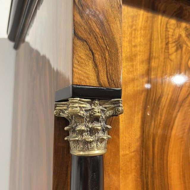 Empire Armoire in Walnut Veneer & Brass, Vienna, 1815 For Sale - Image 13 of 16