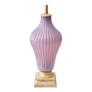1980s Mid-Century Modern Marbro Murano Glass Lamp For Sale