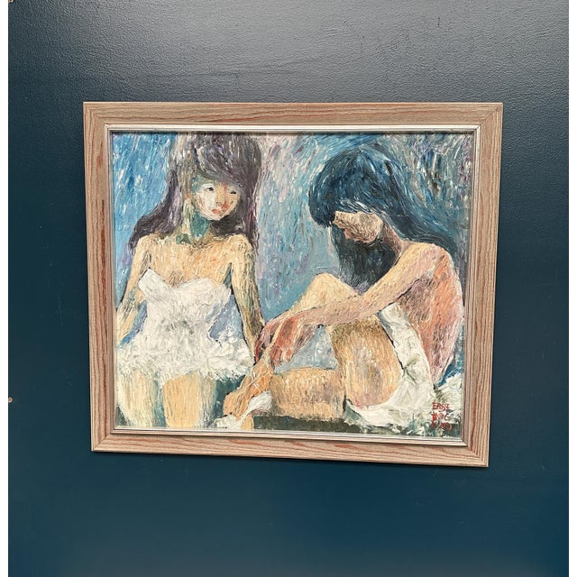 Ebbe Höglund, Ballet Dancer, Break, Oil Painting on Canvas, Framed For Sale - Image 17 of 18