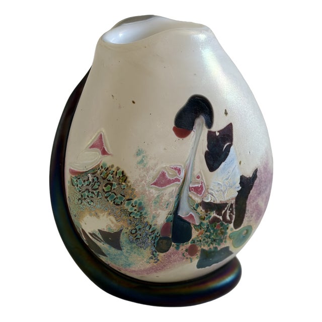 Glass Vase by Robert Pierini for Biot, France, 1987 For Sale