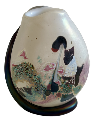 Glass Vase by Robert Pierini for Biot, France, 1987