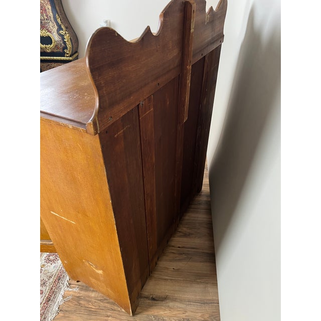 Brown Antique Victorian Grain Painted Country Jelly Cupboard C. 1870 For Sale - Image 8 of 9