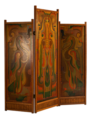 Art Deco Amsterdam School Room Divider attributed to Jaap Gidding, The Netherlands, 1910s