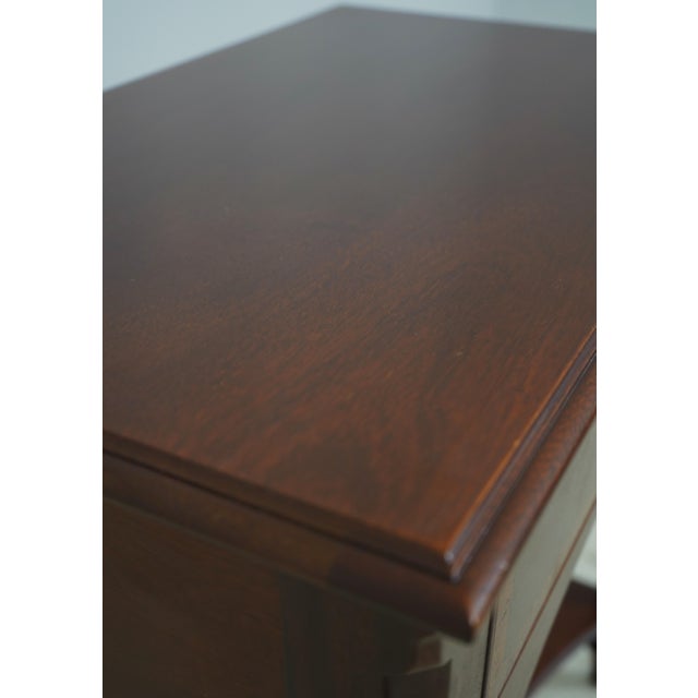 Pair of Ethan Allen Mahogany Two-Tier Nightstands For Sale - Image 12 of 18