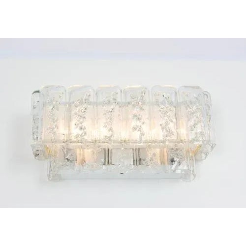 Brass and Murano Glasses Wall Sconces attributed to Doria, Germany, 1960s For Sale - Image 4 of 10