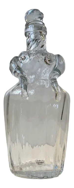 Hand-Blown Figural Woman Decanter in Optical Glass by Erik Meisner, 1970s