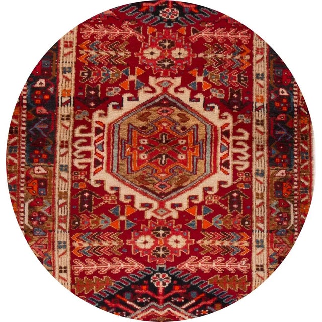 Vintage hand-knotted Persian Heriz. Very Good condition. Low pile.