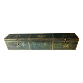 Royal George III Gilt Embossed Leather Scroll Box Late 18th–Early 19th Century For Sale