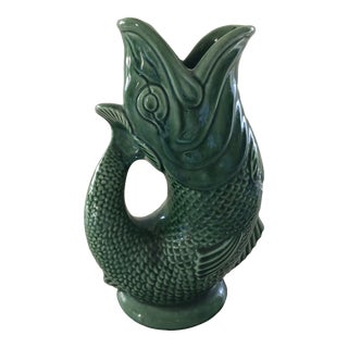 Vintage Ceramic Fish Vase or Jug in Shape of a Fish For Sale