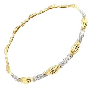 1970s Tiffany & Co Yellow & White Gold Diamond Candy Necklace