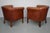 Vintage Dutch Cognac Colored Leather Club Chairs, 1970s, Set of 2 For Sale - Image 6 of 16