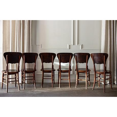 Antique Bentwood Cafe Chairs in the Style of Micheal Thonet , Set of 6 For Sale In Minneapolis - Image 6 of 16