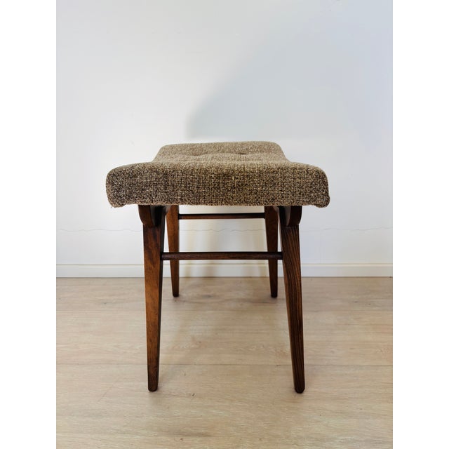 Vintage Ottoman by TON, Czechoslovakia, 1970s, in Restored conditions. Designed 1970 to 1979 This piece has an attribution...