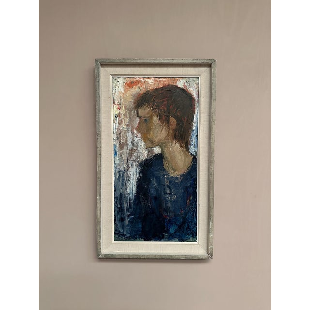 Mona Ridderstad‑Cedergren, Portrait, 1950s, Oil on Canvas, Framed For Sale - Image 11 of 12