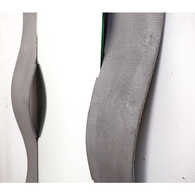 Gray Wave Mirror by Burchiellaro Lorenzo, 1970s For Sale - Image 8 of 18