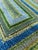 Mid Century Modern Vintage Handmade Shag Textile Blues & Greens Geometric Design For Sale - Image 9 of 12