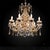 Italian Beaded Crystal 10-Light Chandelier with Amber Drops, 1950s For Sale - Image 10 of 16