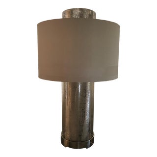 Modern Global Views Gold and White Glass Lamp For Sale