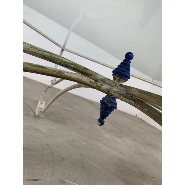 Gold Iron Coffee Table with Square Transparent Glass Top, France, 1960s For Sale - Image 8 of 10