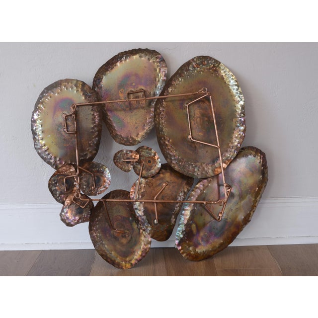 Mid Century Jere Abalone Shells Metal Wall Sculpture For Sale - Image 9 of 9