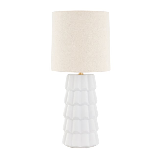 Coastal Mitzi Maisie 1-Light Table Lamp, Aged Brass For Sale - Image 3 of 3