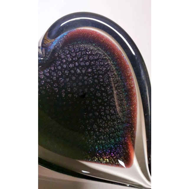 Glass Vintage Fm Konstglas Ronneby Sweden Ashtray "Vetro Sommerso" For Sale - Image 7 of 13