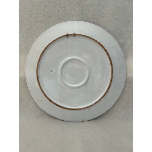 Vintage Italian Terracotta Art Pottery La Musa Desimone Saks Fifth Avenue Hand Painted Flower Cart Romance Serving Platter For Sale - Image 4 of 4