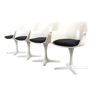 Rotatable Chairs attributed to Maurice Burke for Arkana, Set of 4 For Sale