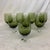 Mid-Century Modern Vintage Sasaki Hand Blown Glass Avocado Green Cocktail Glasses & Decanter, Stirrers - Set of 11 For Sale - Image 3 of 9
