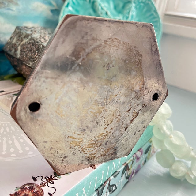 Vintage Repousse Silverplate Flute Vase by Barbour Silver Co. For Sale - Image 10 of 12