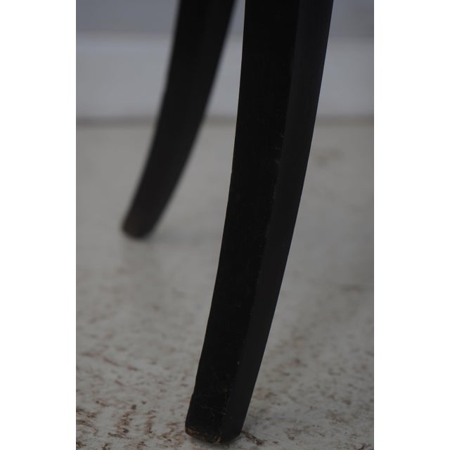 Pair Lyre Back Black Finish Occasional Chairs For Sale - Image 17 of 18