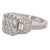 18k Majestic Ring with 2 trapazoid diamonds weighning 0.52 and 55 round diamondss weighing 1.89 carats, 12.35g size 6.5