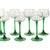 Vintage Alsace Wine Glasses with Green Stems from Luminarc, 1970s, Set of 14 For Sale - Image 3 of 14