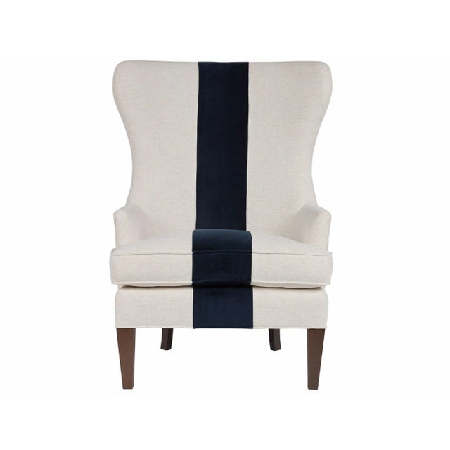 Not Yet Made - Made To Order Transitional Shoreline Peformance Wing Chair, Cream For Sale - Image 5 of 5