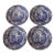 Late 20th Century Spode Blue Traditional Transferware Plates - Set of 4 For Sale