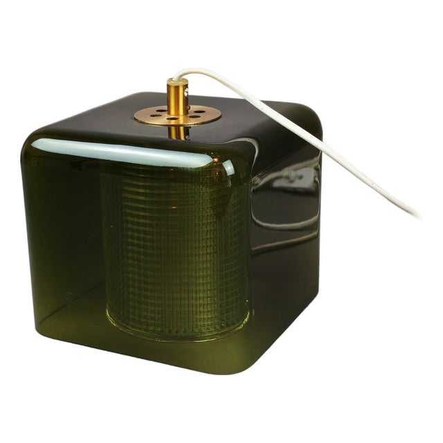 Mid-Century Green Glass Ceiling Lamp by Carl Fagerlund for Orrefors, 1960s For Sale