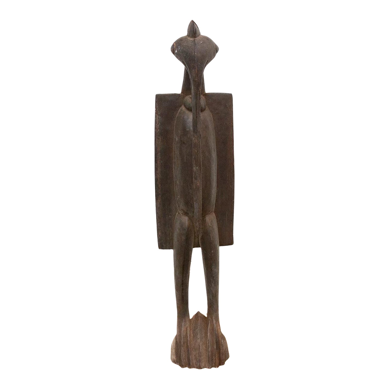 Senufo Spirit, Primitive Carved Wood Bird Statue | Chairish