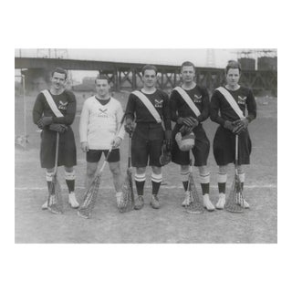 1930 Oxford & Cambridge University Lacrosse Team Photograph For Sale