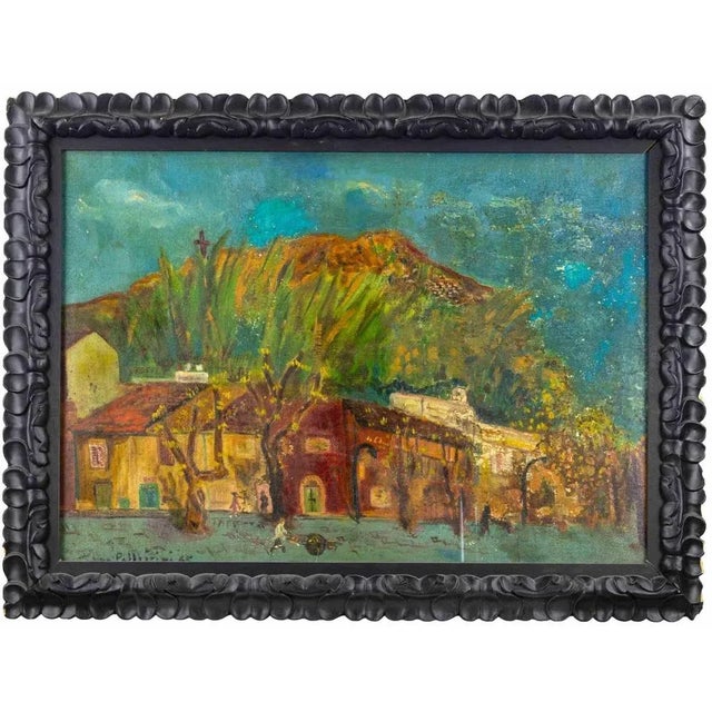 1960s Sirio Pellegrini, View of Monte dé Cocci Rome, Oil Painting, 1965 For Sale - Image 5 of 5