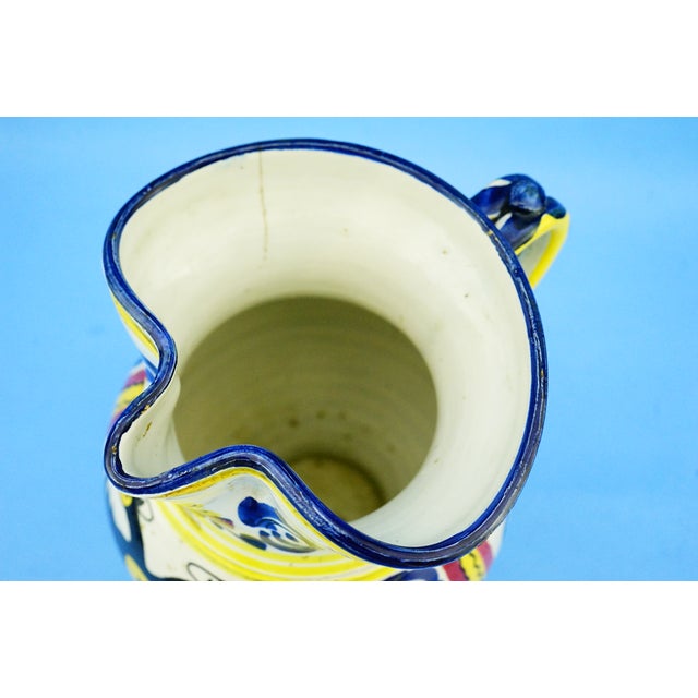 Antique Ceramic Jug Vase with a Two-Headed Eagle, Pesaro, Italy For Sale - Image 13 of 18