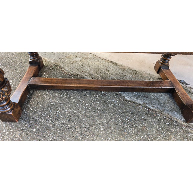 Elizabethan Oak Refrectory Farmhouse Dining Table, 1910 For Sale - Image 15 of 18