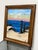Design Plus Gallery presents a Framed Coastal Beach Seascape Painting. This coastal composition depicts rolling blue ocean...