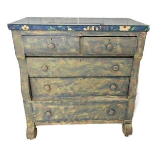 Antique Chest of Drawers – Original Casters, Keyholes & Wood Pulls For Sale