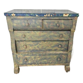 Antique Chest of Drawers – Original Casters, Keyholes & Wood Pulls For Sale