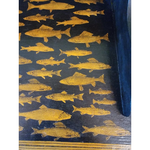 Decoupage Fish Antique Washstand From England. For Sale - Image 11 of 12