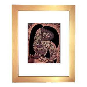 Pablo Picasso Framed Linocut Woman With Necklace 1978
