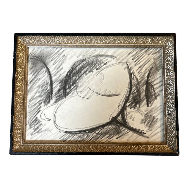 1970’s Original Abstract Expressionist Graphite Drawing For Sale