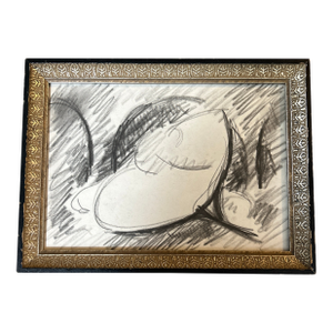 1970’s Original Abstract Expressionist Graphite Drawing